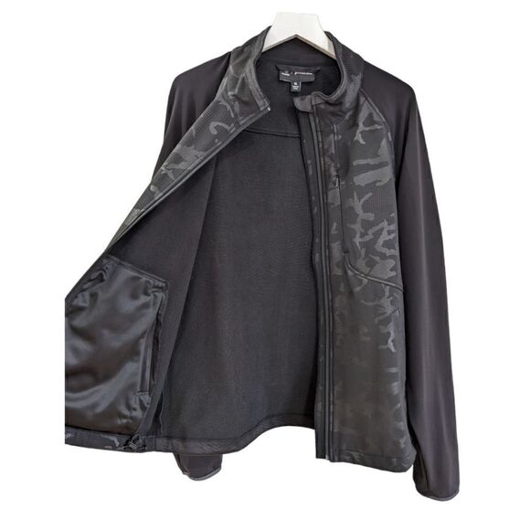 Betabrand x MPG Mens Black Camo Soft Shell Zip up Jacket Size XL LIKE NEW - Picture 3 of 8